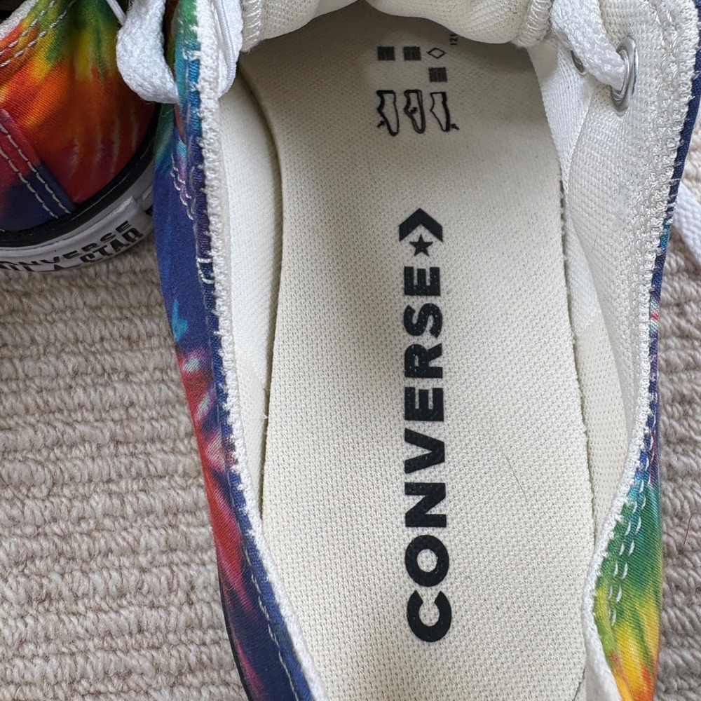 Converse Chuck Taylor All Star Shoes Womens 7 Mens 5 Rainbow Tie Dye Hippie Boho - Picture 7 of 10